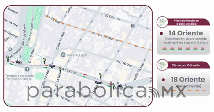 Habilitarán doble sentido en boulevard 5 de Mayo por instalación del Calvario