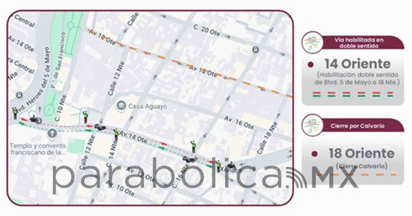 Habilitarán doble sentido en boulevard 5 de Mayo por instalación del Calvario