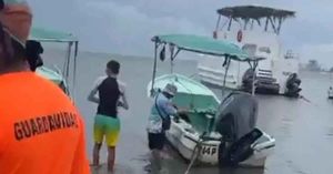 Se hunde lancha en Veracruz con 18 pasajeros