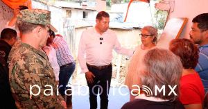 Supervisa Armenta limpieza y reconstrucción de viviendas afectadas en Huauchinango