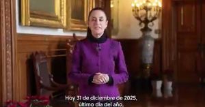 Desea Sheinbaum un 2026 de salud, bienestar y amor a todos los mexicanos