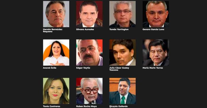 Presentan la plataforma narcopolíticos; incluyen a políticos de todos los partidos