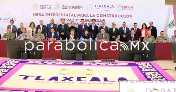 Firman Armenta y Cuéllar convenio para la Construcción de la Paz entre Puebla y Tlaxcala
