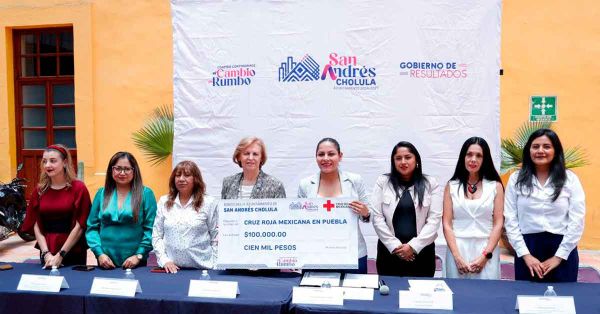 Se une San Andr&eacute;s Cholula a la Cruz Roja con donativo