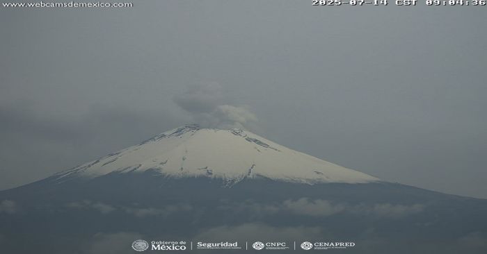 Registra Popocat&eacute;petl 30 exhalaciones de baja intensidad
