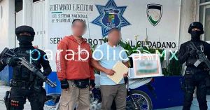 Frustran robo de motocicleta en San Pedro Cholula