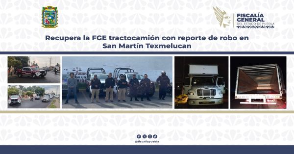 Recuperan tractocamión con reporte de robo en San Martín Texmelucan