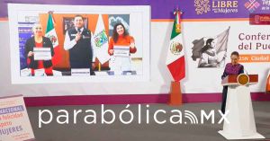 Resalta Armenta en la mañanera de Sheinbaum papel de las casas Carmen Serdán