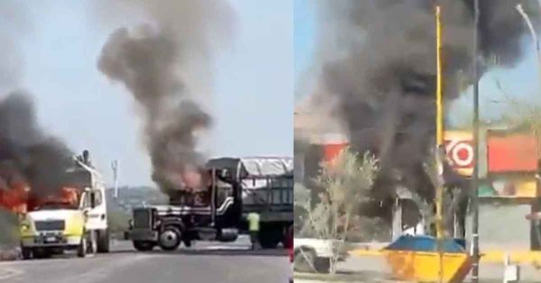 Reportan múltiples "narcobloqueos" y quemas en Aguascalientes