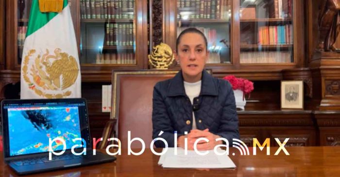 Emite Sheinbaum alertamiento especial previo al impacto del Huracán Erick