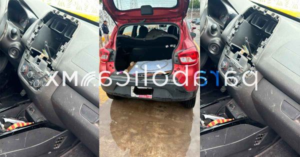 Atracan auto en el estacionamiento del Ecoparque Metropolitano