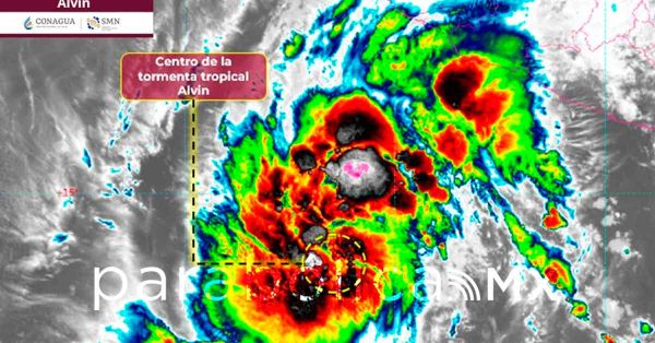 Pronostican lluvias fuertes por la Tormeta Tropical Alv&iacute;n en Jalisco, Colima y Michoac&aacute;n.
