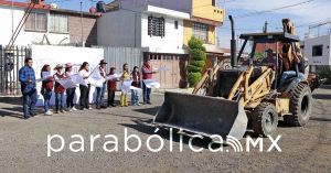 Inicia pavimentación con adoquín en la Reserva Territorial Quetzalcóatl de Cuautlancingo