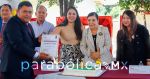 Anuncia Tonantzin Fern&aacute;ndez la pavimentaci&oacute;n del acceso al CECyTE de San Pedro Cholula