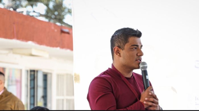 Inicia Omar Mu&ntilde;oz obra de captadores pluviales en la Telesecundaria Francisco Alatorre