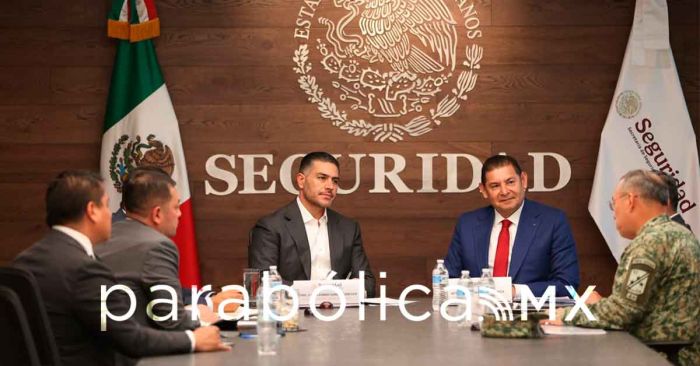 Se redoblan esfuerzos en seguridad: Armenta tras reunirse con Harfuch