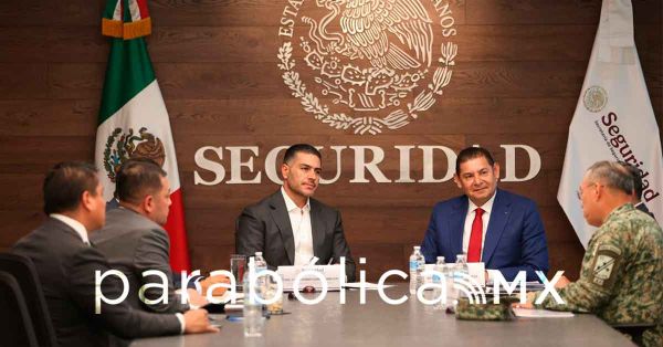 Se redoblan esfuerzos en seguridad: Armenta tras reunirse con Harfuch