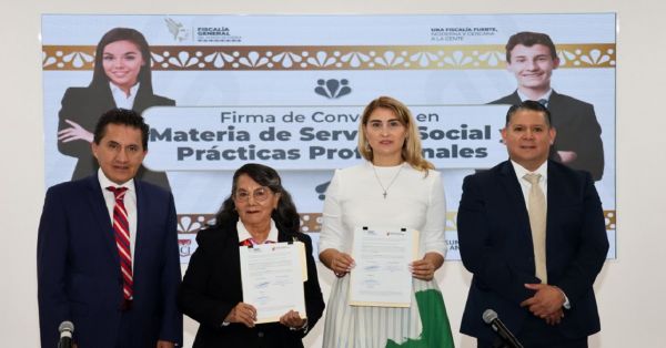Firman convenio con universidades para prácticas profesionales en la FGE