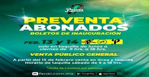 Inicia venta de boletos para la serie inaugural de Pericos