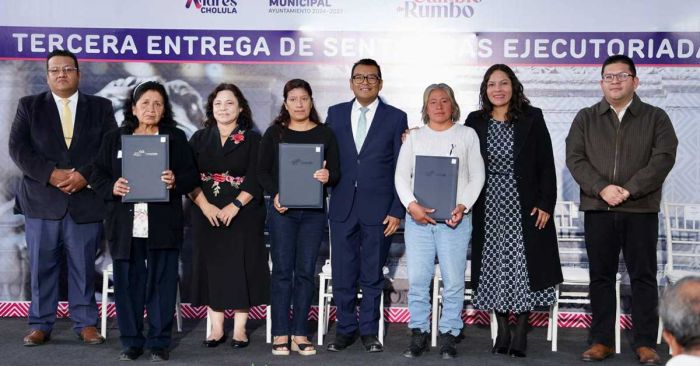 Avanza San Andrés Cholula en Seguridad Jurídica con tercera entrega de Sentencias