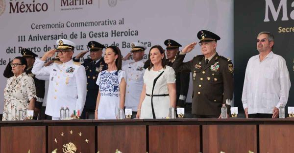 Encabeza Sheinbaum conmemoración del 111 aniversario de la gesta heroica del puerto de Veracruz