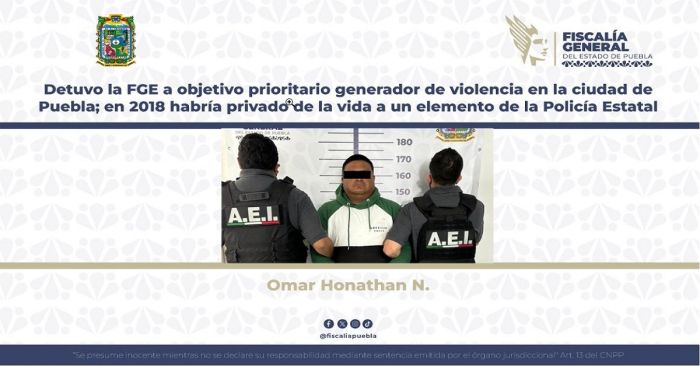 Detienen a “El Negro” por el homicidio de un Policía Estatal