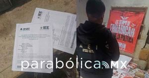 Hallan armas y propaganda política de candidata de MC en Chignahuapan
