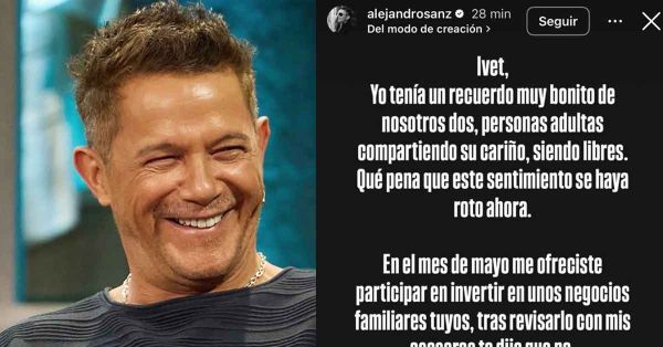 Rompe Alejandro Sanz el silencio tras acusaciones