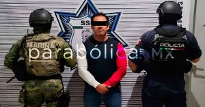 Cae objetivo prioritario en Puebla capital; fue detienido por SSP y SEMAR