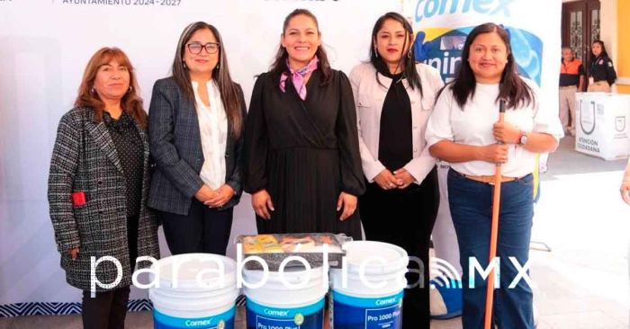 Promueve Lupita Cuautle el fortalecimiento de escuelas públicas en San Andrés Cholula