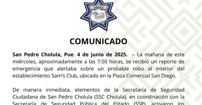 Localiza SSC Cholula motocicleta de ladrones del Sam&#039;s Forjadores