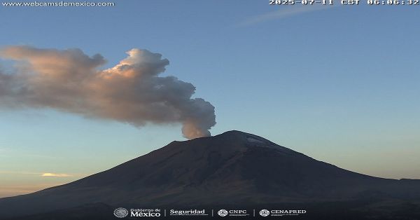 Aumenta actividad el Popocat&eacute;petl con 86 exhalaciones