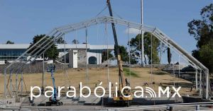 Arranca el montaje de la estructura del Teatro del Pueblo