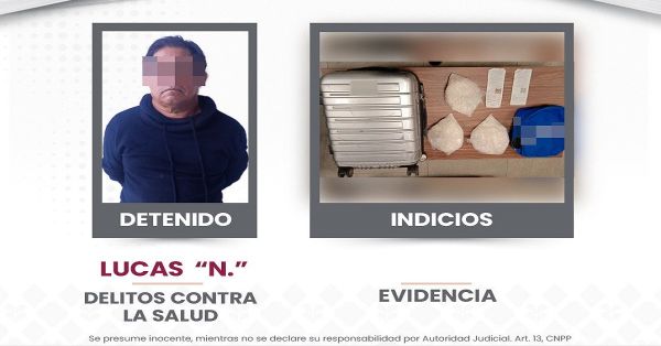 Detienen a pasajero guatemalteco con 2.9 kgs de droga en la CAPU