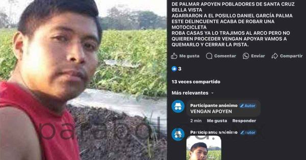 Amagan con linchar a "El Posillo" por presunto robo de motocicleta en Palmar de Bravo