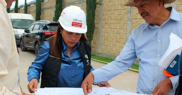 Supervisan avance de obras del colector pluvial en CMERI de SMDIF