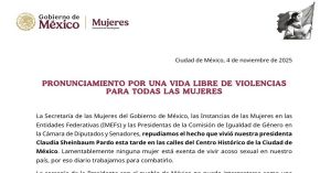 Repudia Secretar&iacute;a de las Mujeres agresi&oacute;n contra Claudia Sheinbaum