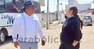 Supervisa Severiano de la Rosa adoquinamiento en barrio de San Antonio