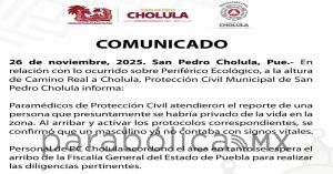 Atiende SSC de Cholula accidente en Perif&eacute;rico Ecol&oacute;gico