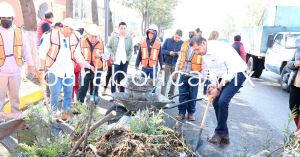 Encabeza Armenta faena en acceso de Tlaxcala a Puebla