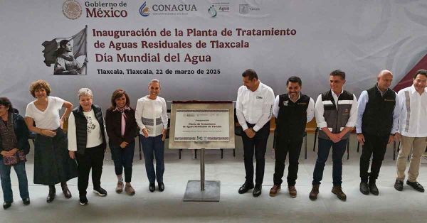 Inaugura Sheinbaum planta de tratamiento de aguas residuales en Tlaxcala