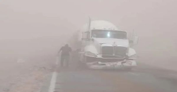 Cierran carreteras de Chihuahua hay fuertes tolvaneras