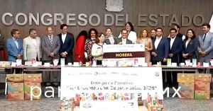 Encabeza Gobierno estatal la entrega de donativo Lechetón con causa Puebla 2025