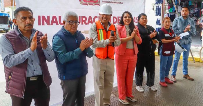 Encabeza Tonantzin Fern&aacute;ndez pavimentaci&oacute;n en San Crist&oacute;bal Tepontla