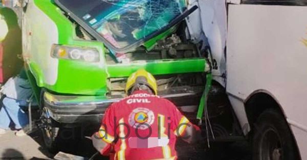 Chocan rutas 68 y 44 en Centro Histórico; dejan 9 heridos