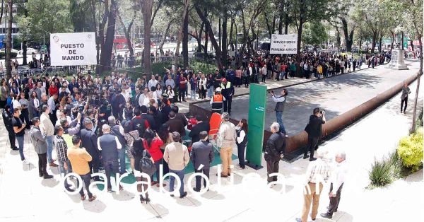 Participa mil 200 personas del Senado de la Rep&uacute;blica en el Simulacro Nacional 2025