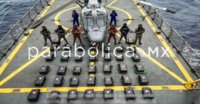 Asegura SEMAR más de una tonelada de cocaína frente a las costas de Guerrero
