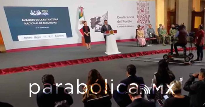Destaca Harfuch operativos en Puebla en su informe de seguridad