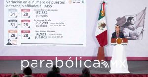 Destaca Sheinbaum el registro de 22.5 millones de empleos afiliados al IMSS