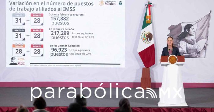 Destaca Sheinbaum el registro de 22.5 millones de empleos afiliados al IMSS